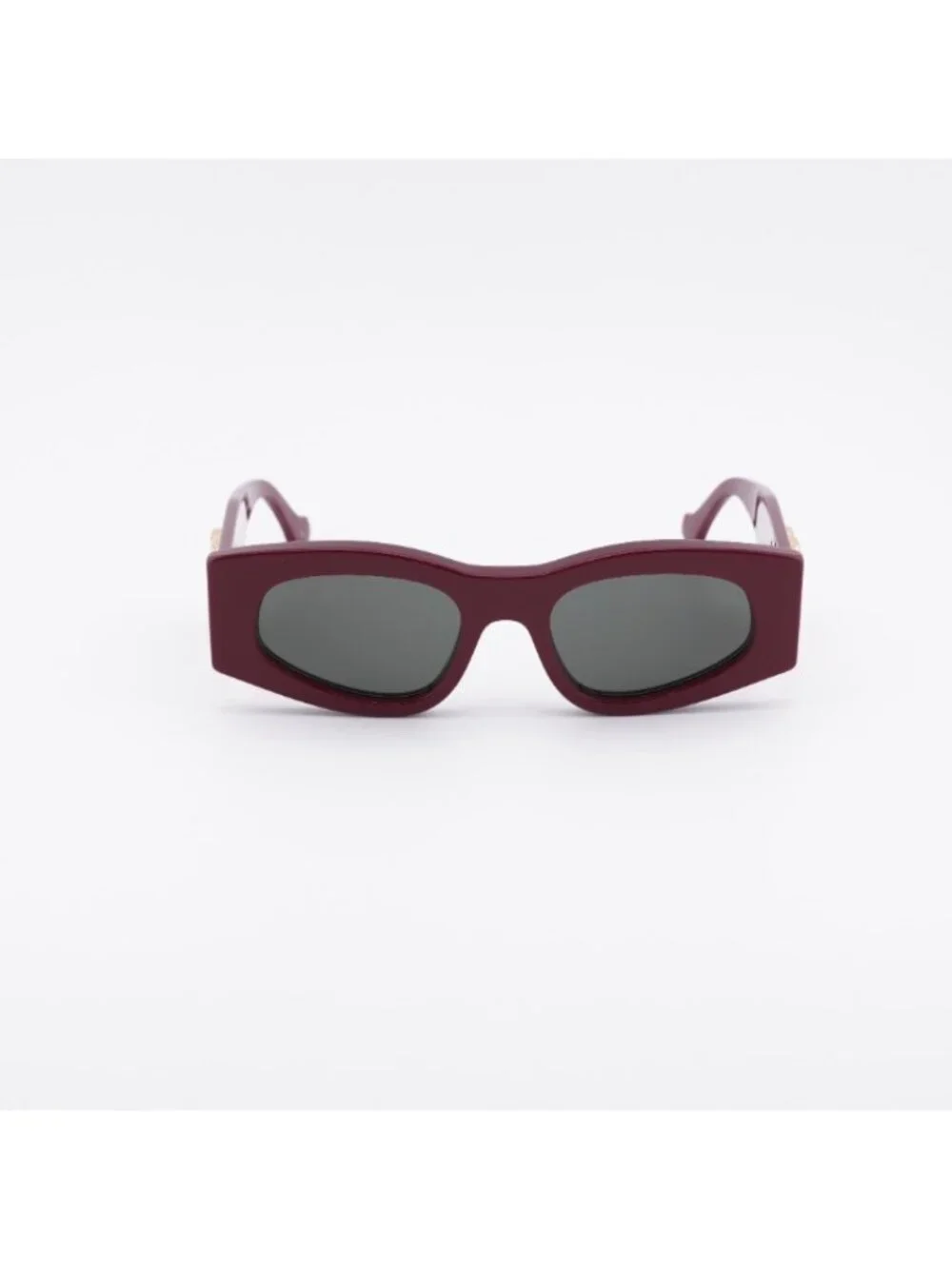 Gucci GG1754S 005 Sunglasses Burgundy Square Frame, Grey Lenses